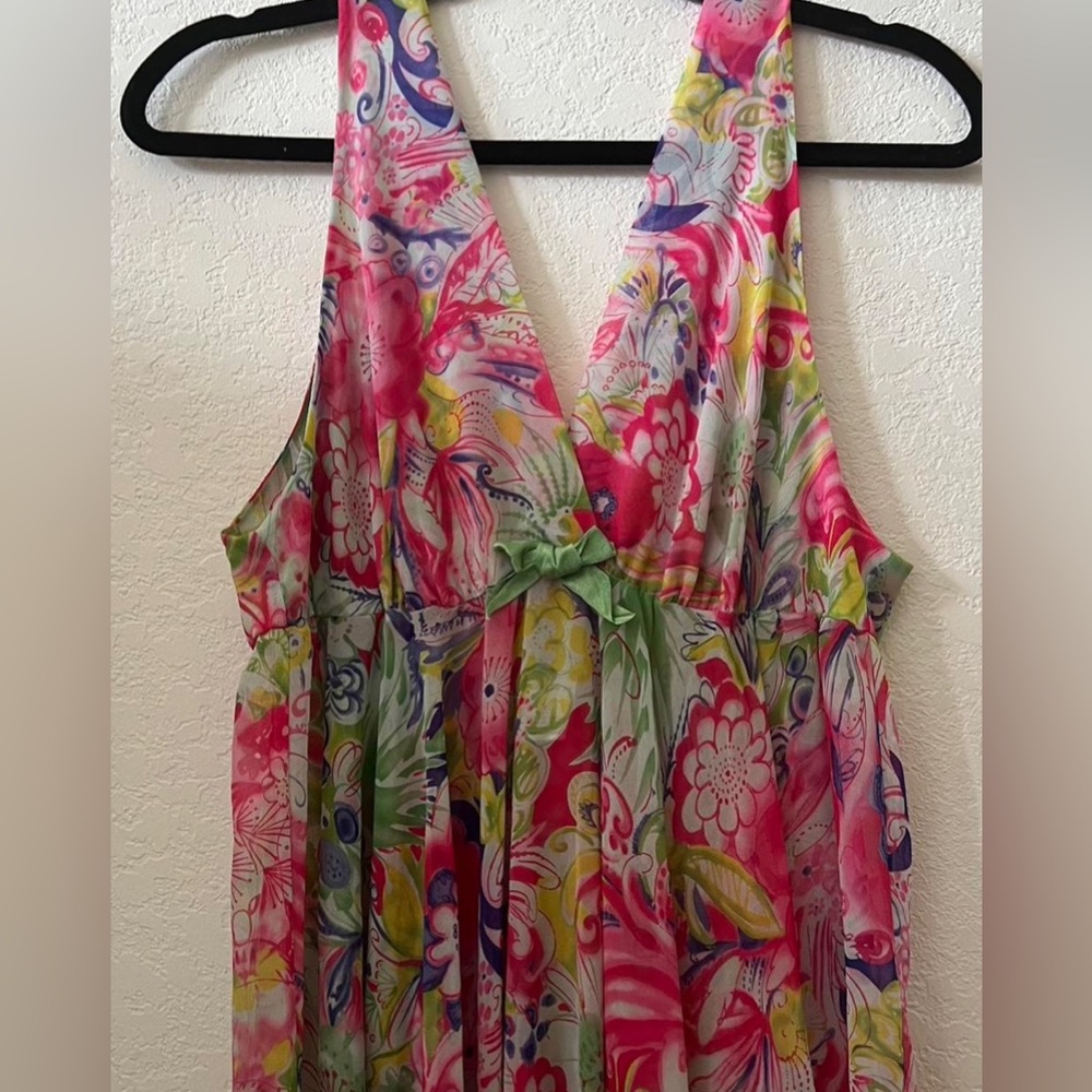 Vintage Floral Cabernet Slip Dress